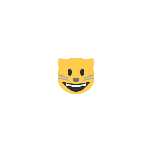 Grinning cat face